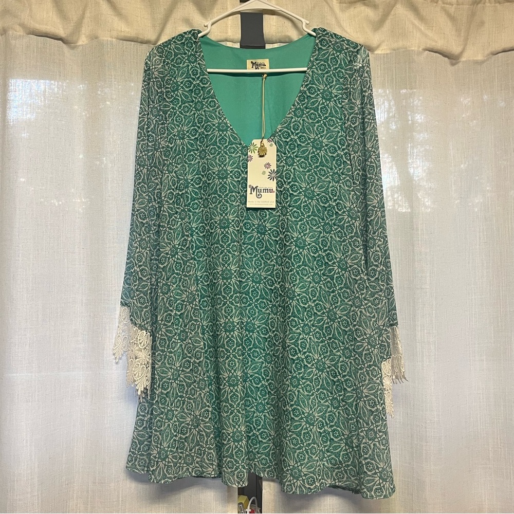 Show Me Your Mumu Bell Sleeve Mini Dress